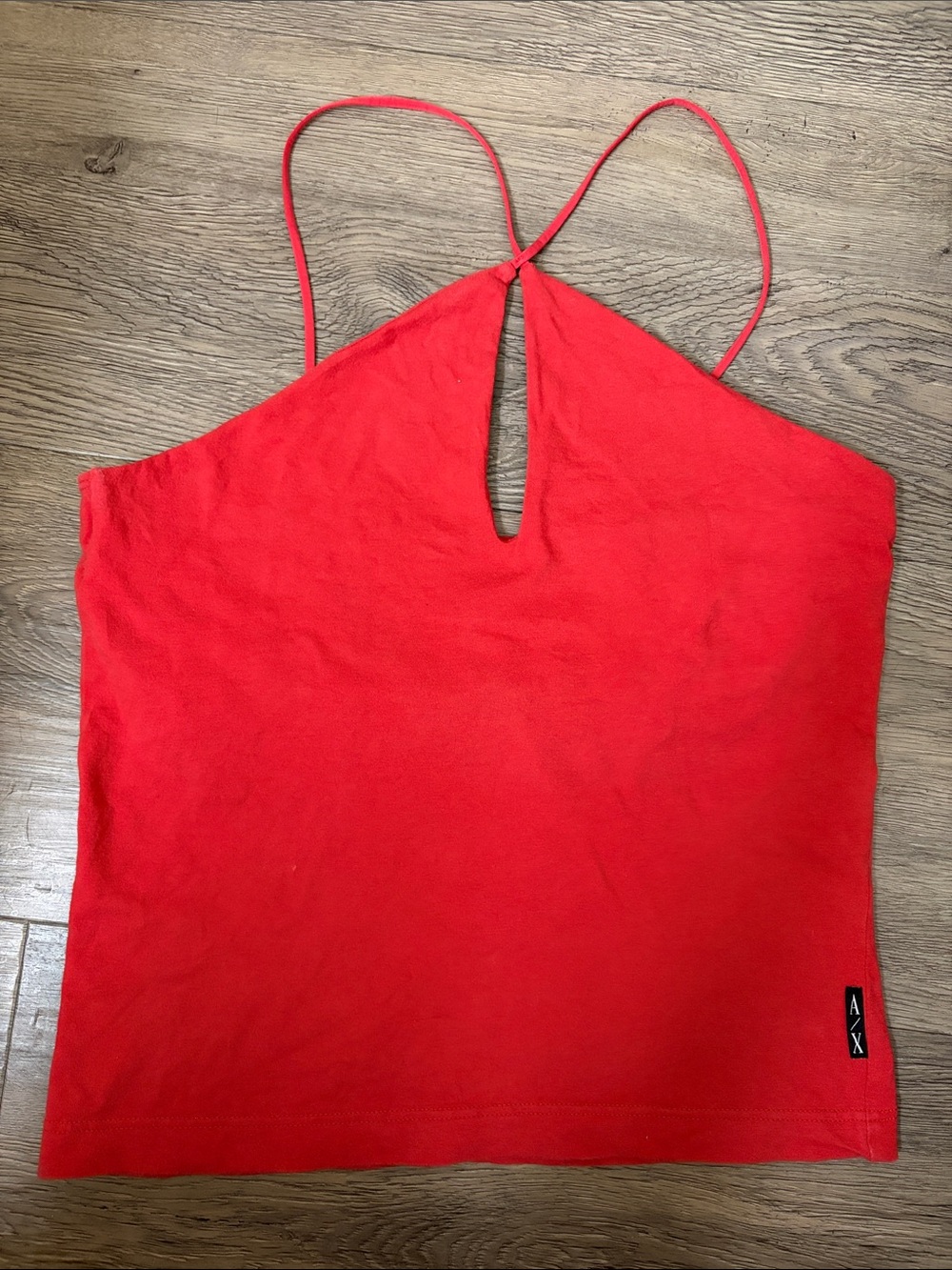 🍒Armani Exchange Bright Red Cotton Blend Top